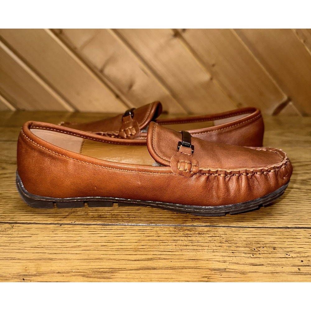 Two By Vince Camuto Daeva Brown Leather Horsebit Driver Loafers Slip On Boy's 3 - Picture 8 of 11